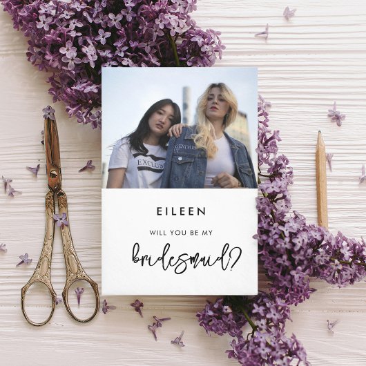 Invitation Proposition moderne contemporaine de Bridesmaid ca