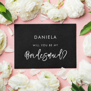 Invitation Proposition moderne contemporaine de Bridesmaid no