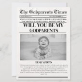 Invitation Proposition moderne Godparent Journal Baptême (Devant)