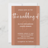 Invitation Proposition moderne | Mariage couleur cuivre et bl (Devant)