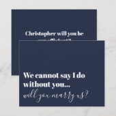 Invitation Proposition officielle de typographie Épousez-nous (Devant / Derrière)