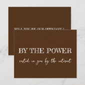 Invitation Proposition officielle humoristique : Unique 'Mari (Devant / Derrière)