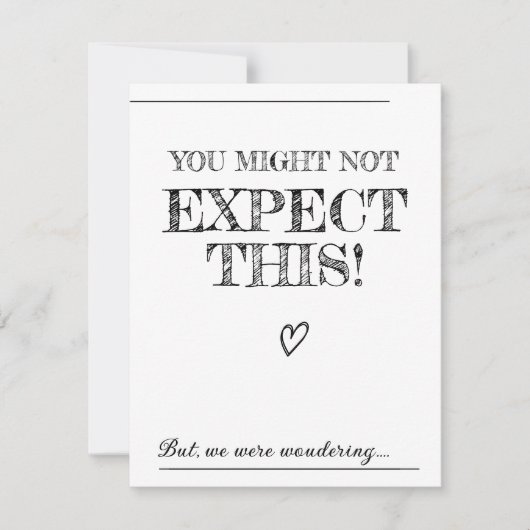 Invitation Proposition officielle.Voulez-vous nous épouser ? (Devant)