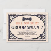 Invitation Proposition Retro Vintage Best Man (Devant)