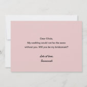 Invitation Proposition Serez-Vous Ma Fête De Mariée De Serveu (Dos)