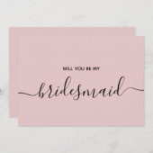 Invitation Proposition Serez-Vous Ma Fête De Mariée De Serveu (Devant / Derrière)