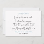 Invitation Proposition simple de parrain pour photo (Devant)