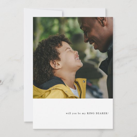 Invitation Proposition simple de porte-anneaux à thème photo (Devant)