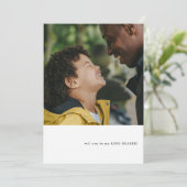 Invitation Proposition simple de porte-anneaux à thème photo (Debout devant)