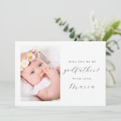 Invitation Proposition Simple et Élégante Parrain Photo de Sc (Debout devant)