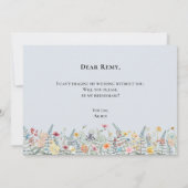 Invitation Proposition simple Fleur sauvage Dusty Blue Brides (Dos)