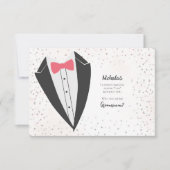 Invitation Proposition Tuxedo Groomsman Confetti (Devant)
