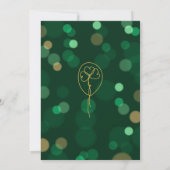 Invitation Propre Vert Simple Bokeh Saint-Patrick (Dos)
