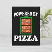 Invitation Propulsé par Pizza - Pizza Drôle (Debout devant)