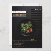 Invitation prospectus de vente de restaurant biologique sain (Devant)