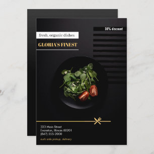 Invitation prospectus de vente de restaurant biologique sain