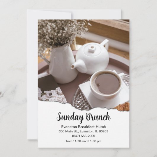 Invitation prospectus du restaurant brunch (Devant)