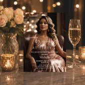 Invitation Prospérer à Cinquante Rose Gold Photo 50e Annivers