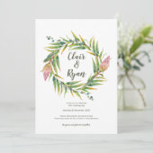 Invitation Protea Australienne Mariage Eucalyptus Natif (Debout devant)