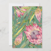 Invitation Protea Australienne Mariage Eucalyptus Natif (Dos)
