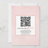 Invitation Protea fleurs QR code RSVP arche rose mariage Invi (Dos)
