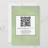Invitation Protea fleurs QR code RSVP mariage arche verte (Dos)