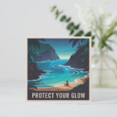 Invitation Protect Your Glow (Debout devant)