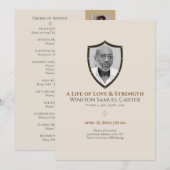 Invitation Protective Shield Inspired 6 Photo Memorial (Devant / Derrière)