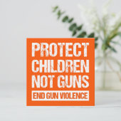 Invitation Protéger les enfants, et non les armes à feu - met (Debout devant)
