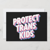 Invitation Protéger les enfants trans LGBTI+ Fière Mois des d (Devant)