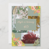 Invitation Protéines roses de bébé 40e (Devant)