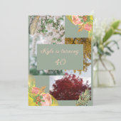 Invitation Protéines roses de bébé 40e (Debout devant)