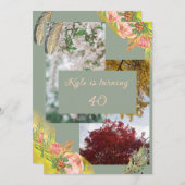 Invitation Protéines roses de bébé 40e (Devant / Derrière)