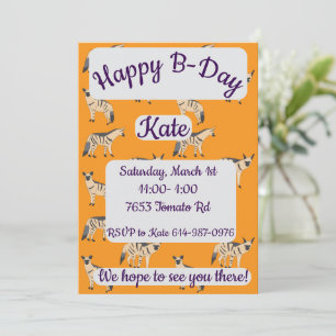 Invitation Protèles Joyeux Anniversaire