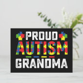 Invitation Proud Autism Grandma Awareness Autistic Family (Debout devant)