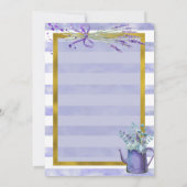 Invitation Provence Lavande Purple Fleur Mariage Floral (Dos)
