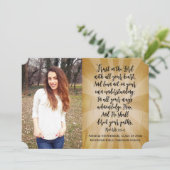 Invitation Proverbes 3 Bible chrétienne Verse Photo Graduatio (Debout devant)