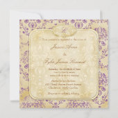 Invitation Prune douce de l'invitation | de biscuit de la (Dos)