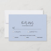 Invitation Prussian + Pervenche Bleu Floral RSVP Aquarelle (Devant)