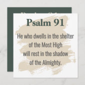 Invitation Psalm 91 Scripture Card – Print or Download (Devant / Derrière)