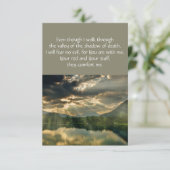 Invitation Psaume 23 Bible Écriture Mémorial chrétien (Debout devant)