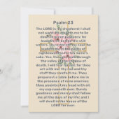 Invitation Psaume 23 Croix d'or Célébration de la vie funérai (Devant)