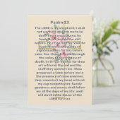 Invitation Psaume 23 Croix d'or Célébration de la vie funérai (Debout devant)