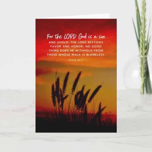 Invitation Psaume 84 11 de vers de bible de foin de coucher (Devant)