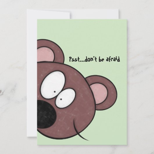 Invitation Psst, n'aie pas peur, c'est l'anniversaire de ton (Devant)