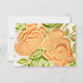 Invitation PSVP Peint Aquarelle Roses orange (Devant)
