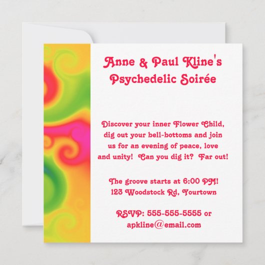 Invitation Psychédélique (Dos)