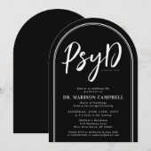 Invitation PsyD Docteur De Psychologie Graduation Party (Devant / Derrière)