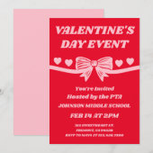 Invitation PTA Valentine’s Day Event (Devant / Derrière)