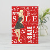 Invitation Publicité d'invitation à la vente de mode au détai (Debout devant)